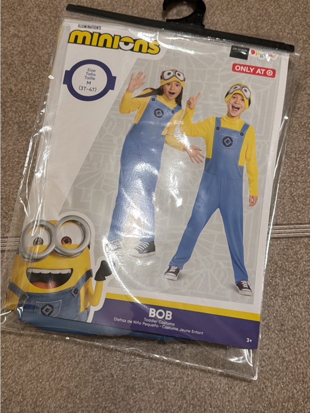 Minions Bob Kids Costume - Yellow & Blue Toddler Outfit